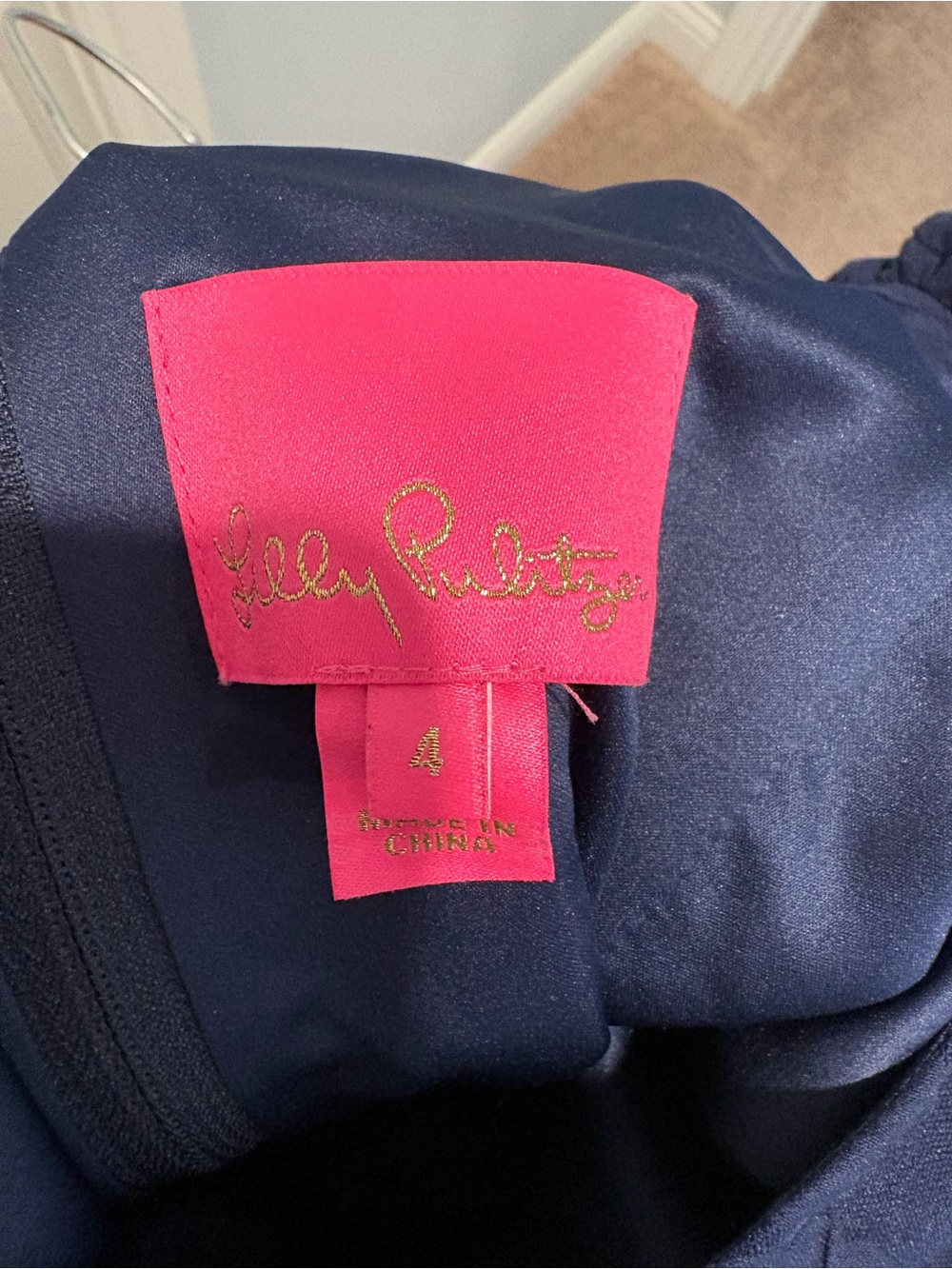 Lilly Pulitzer Navy V-neck Belted Jumpsuit - Picture 2 of 9